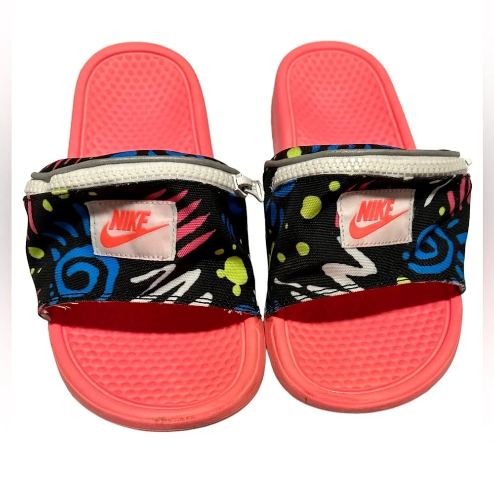 Nike, fanny, pack, slides, pink, blue, size 10 - Picture 5 of 5